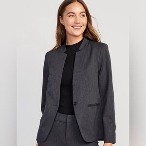 NWT! Dark Gray Heathered Twill Pixie Blazer for Women - Size XL Tall💙